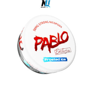 PABLO Exclusive Frosted Ice 50mg Nicotine Pouches - Strong Mint Flavored Nicotine Pouches in a Sleek Can