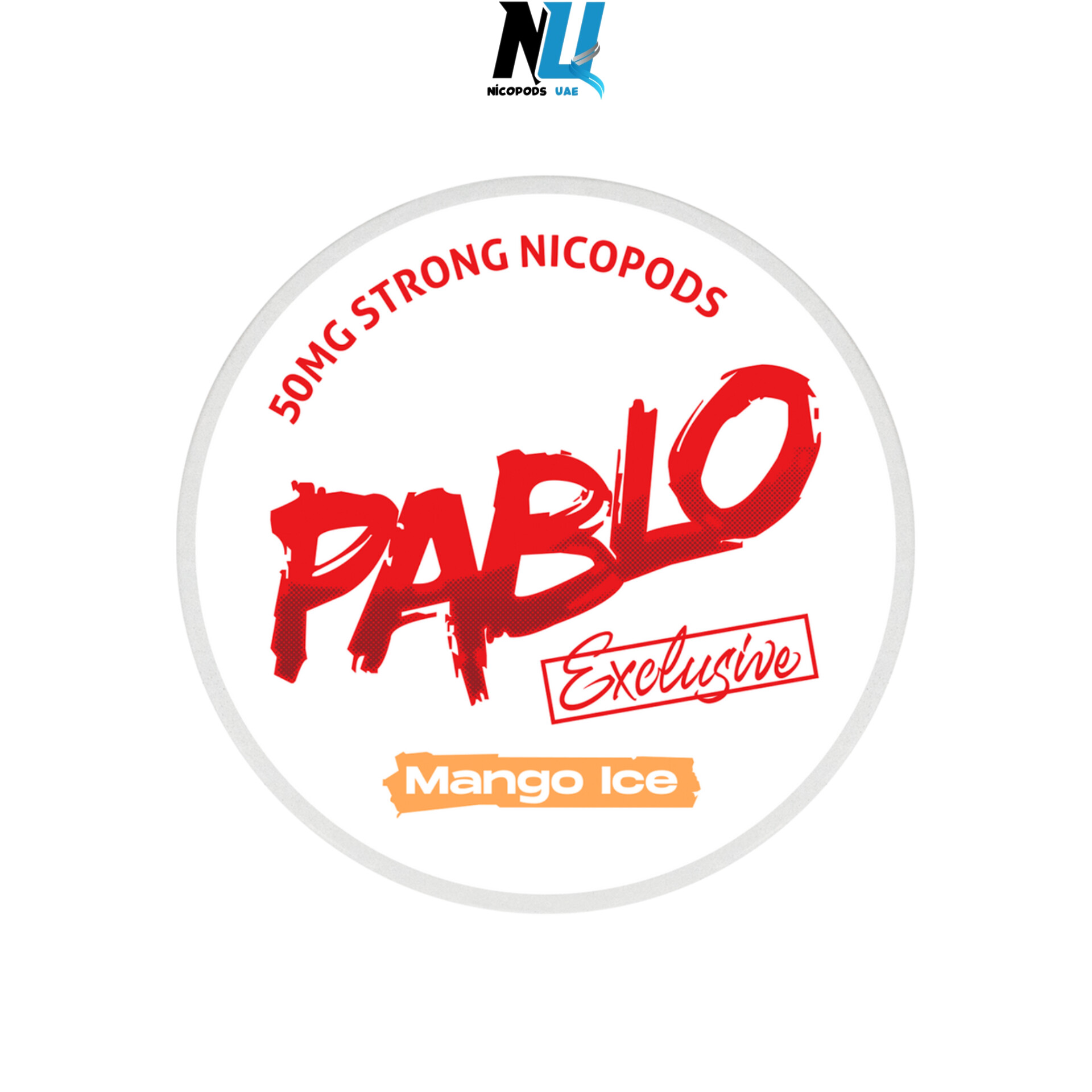 Pablo Mango Ice 50mg Nicotine Pouches - Fast-acting nicotine with icy freshness